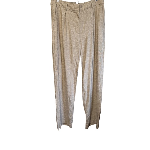 Old Navy Pants - Old Navy‎ Linen Blend Trousers Womens L Excellent Pleated High Rise Full Length